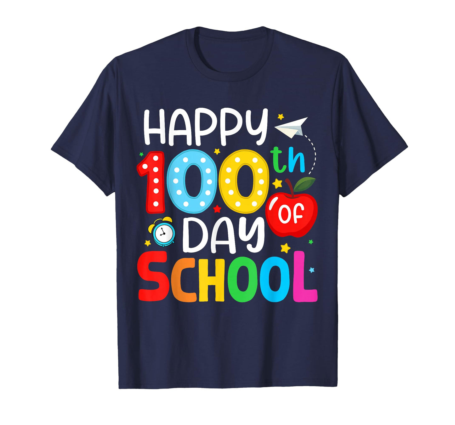 Happy 100 Day of School for Girl Teacher Adult Kid 100th Day T-Shirt