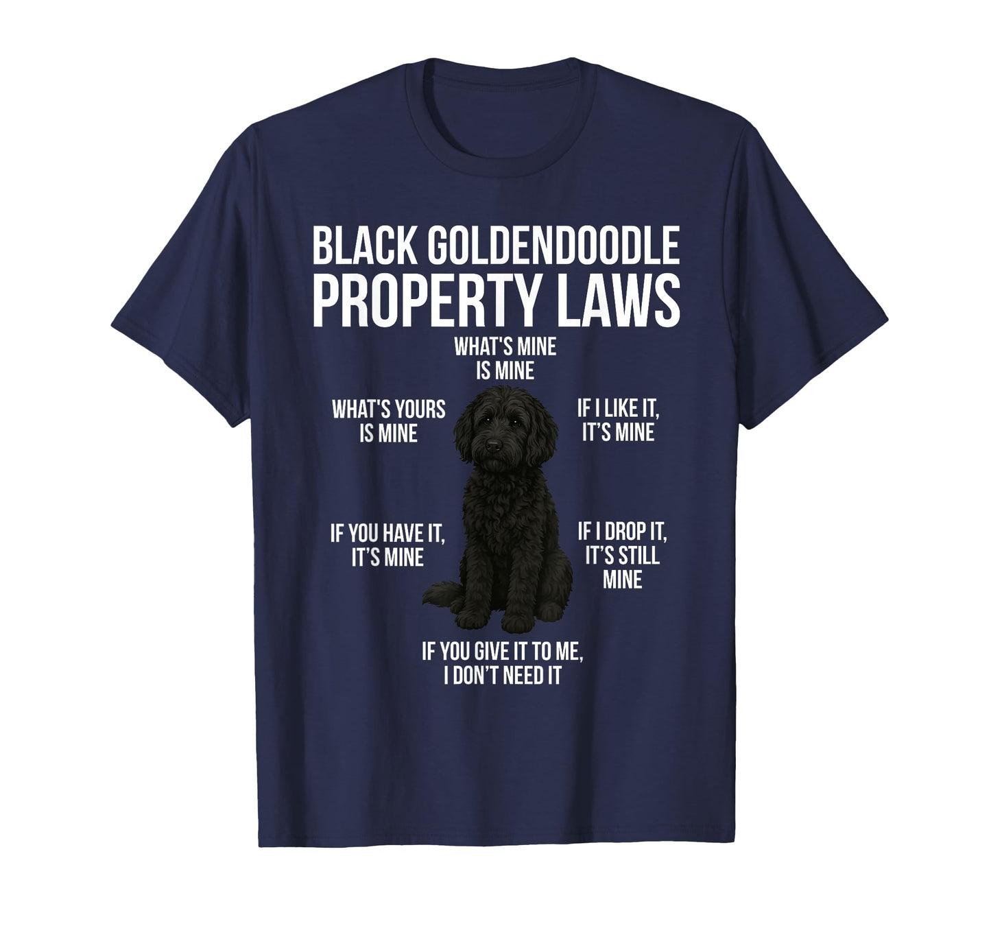 Funny Black Goldendoodle Owner Black Doodle Lover T-Shirt