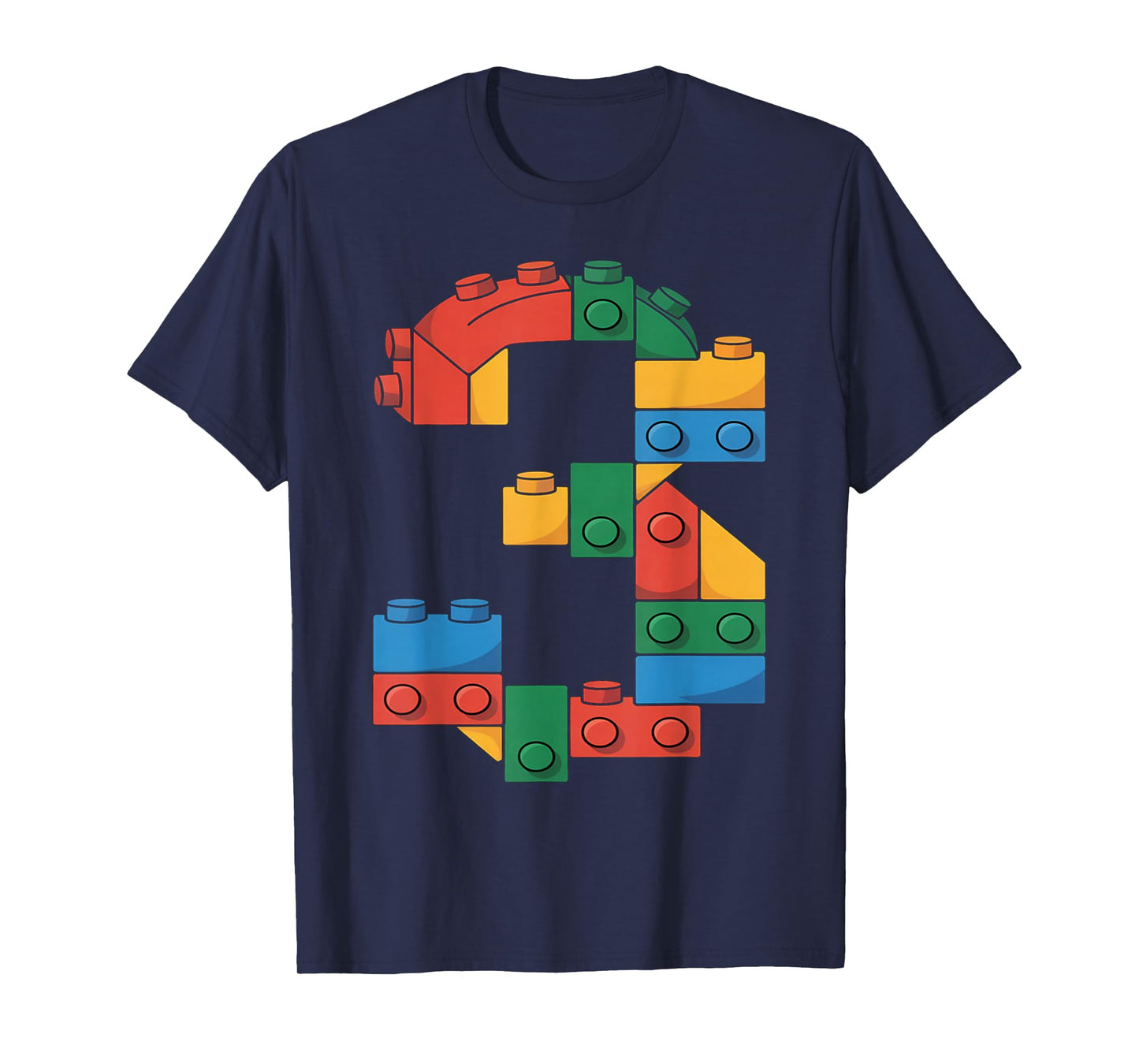 Master Builder 3th Birthday Three 3 Years Old Building Brick T-Shirt
