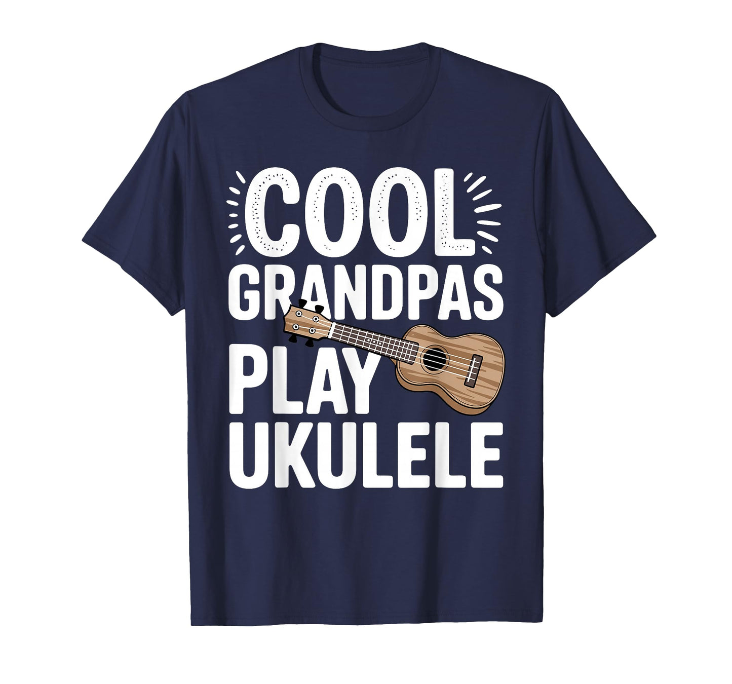 Cool Ukulele Art for Grandpa Men Music Lover Ukulele Player T-Shirt