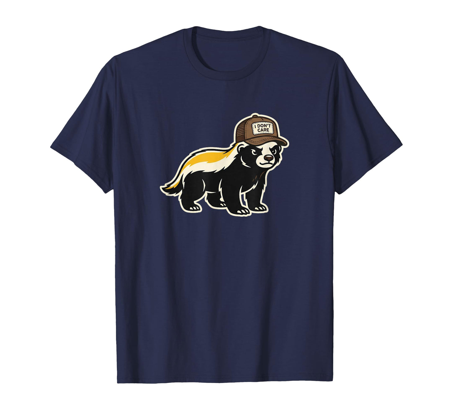 Honey Badger I Don't Care Trucker Funny Animal Art T-Shirt