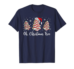 Groovy Oh Christmas Tree Cakes Debbie Becky Jen Cake Lovers T-Shirt