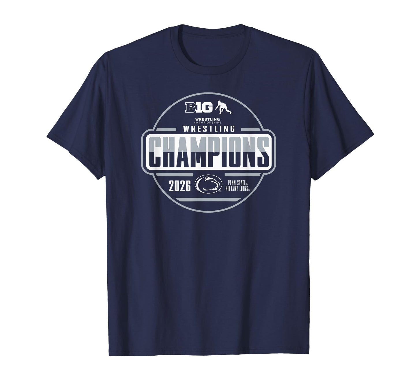 Penn State Nittany Lions Wrestling Big Ten Champs 2026 T-Shirt