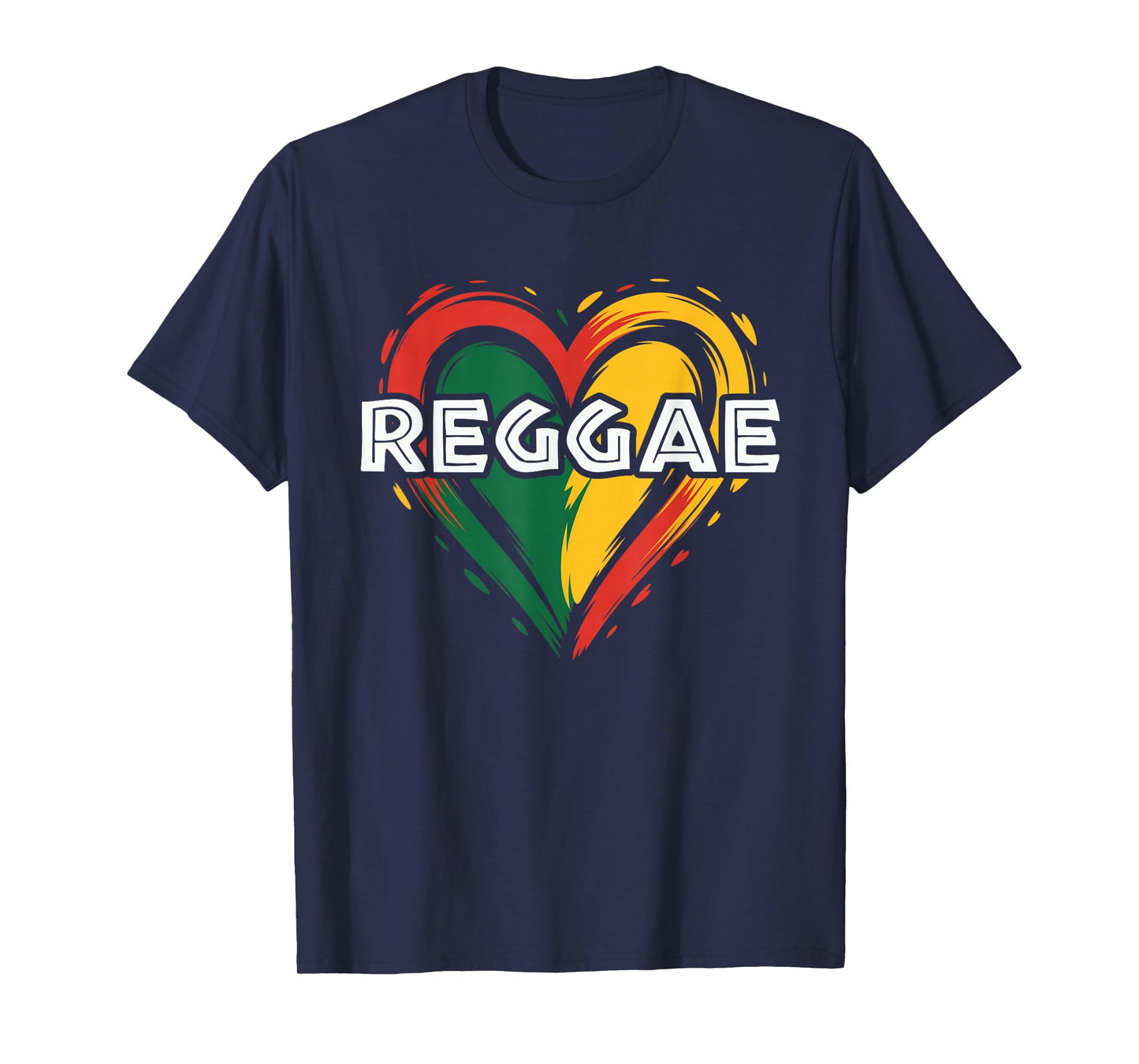 Reggae Music Heart Jamaica Rastafari Roots Jamaican T-Shirt