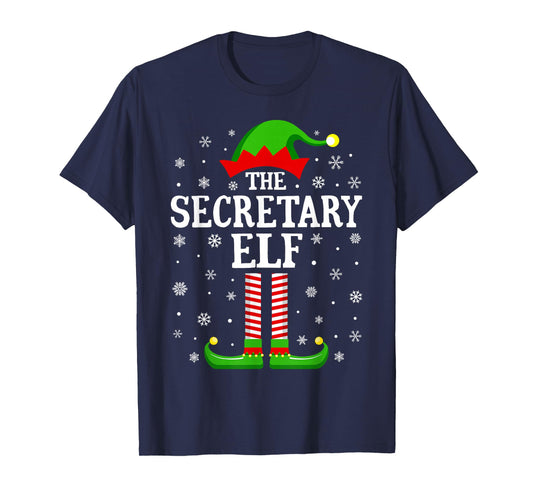 Secretary Elf Funny Christmas Family Matching T-Shirt