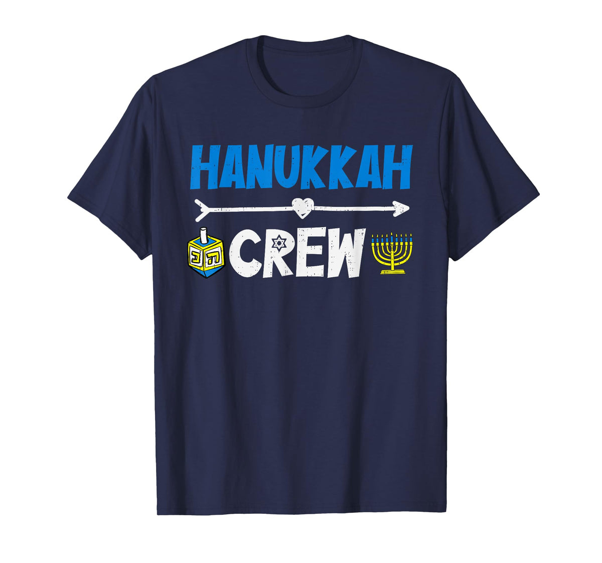 Hanukkah Crew Dreidel Jewish Menorah Chanukah Men Women Kids T-Shirt