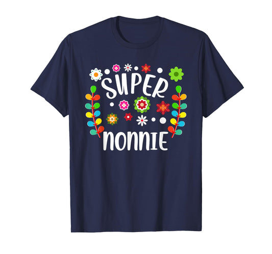 Super Nonnie Italian Grandma Mother's Day Floral T-Shirt