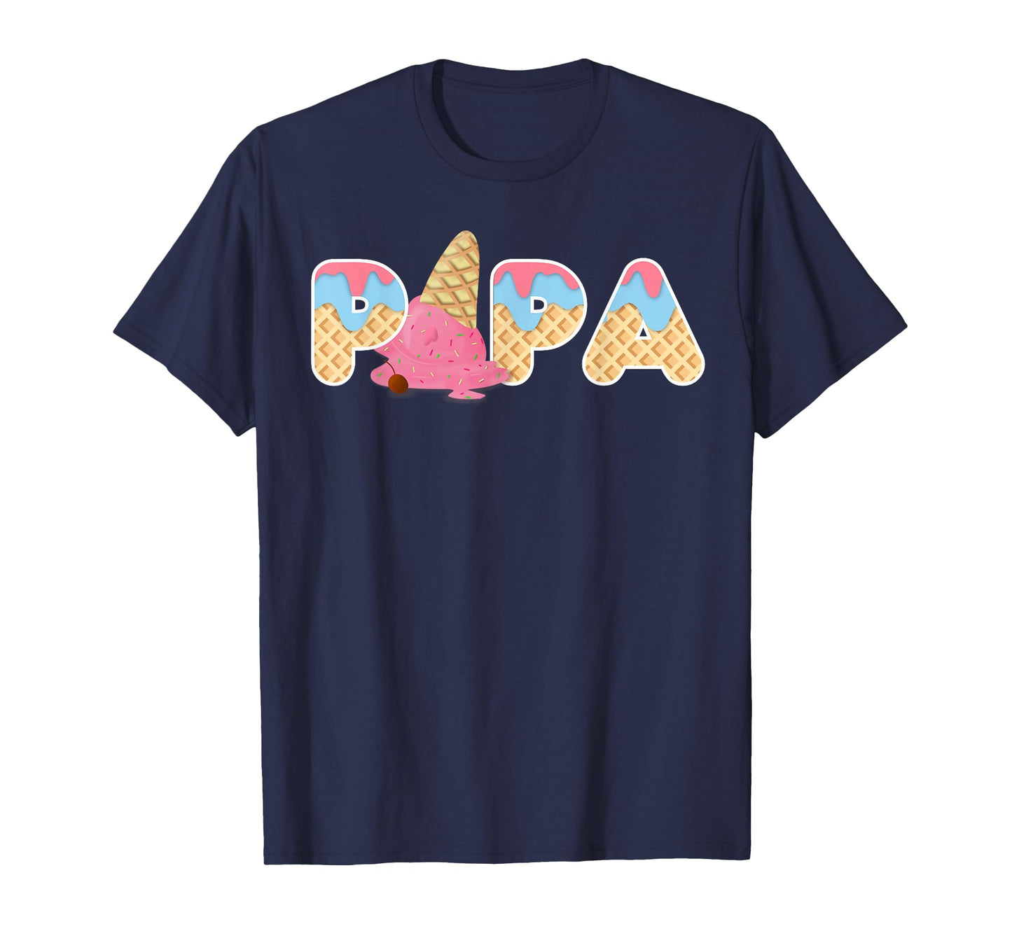Ice Cream Papa 1st Birthday Matching Family T-Shirt