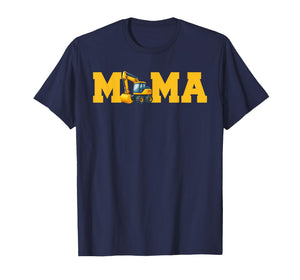 Funny Mama Construction Excavator Kids Matching Family Party T-Shirt