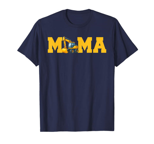 Funny Mama Construction Excavator Kids Matching Family Party T-Shirt