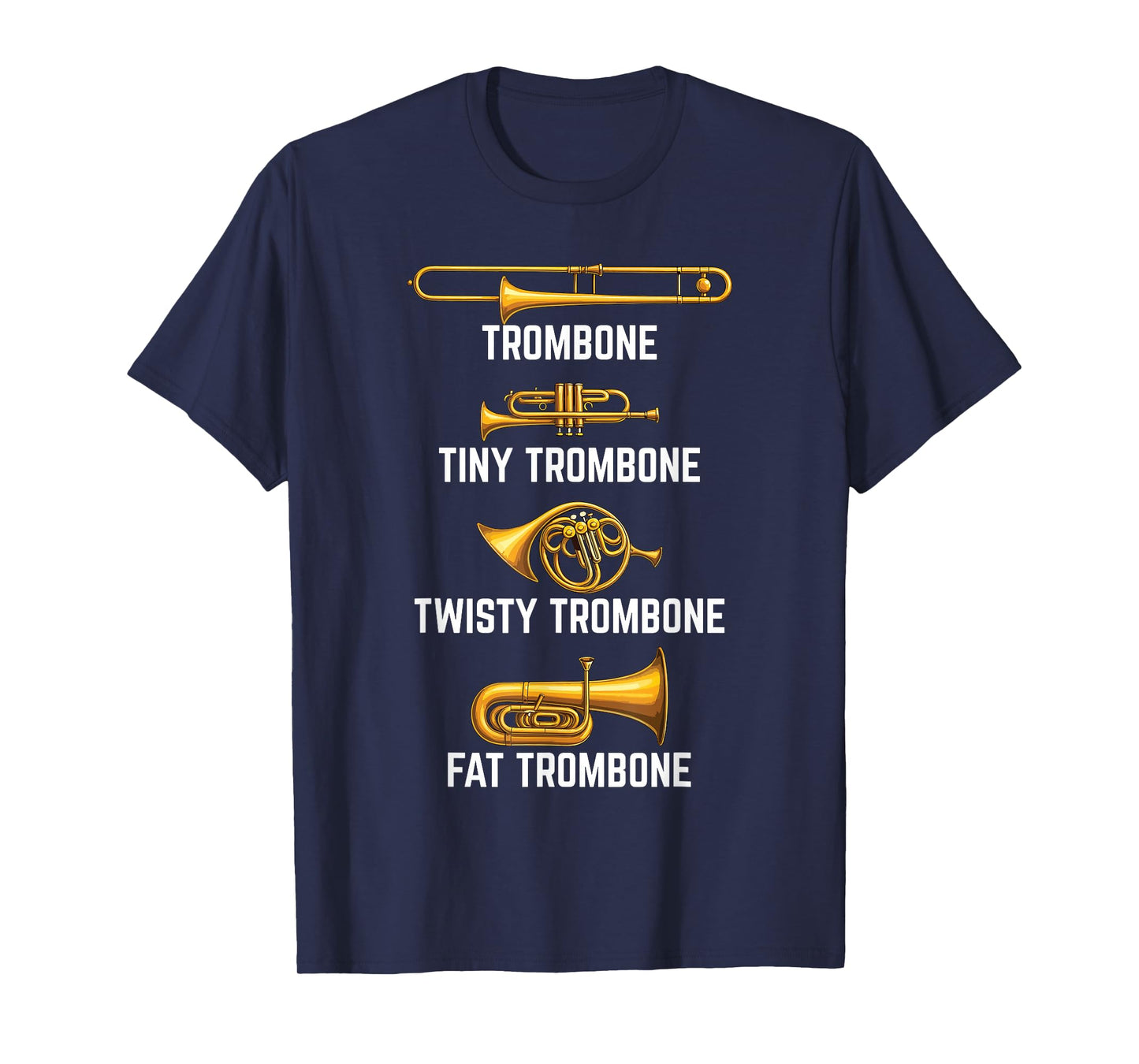 Funny Trombone Art for Men Women Jazz Music Trombone Player T-Shirt