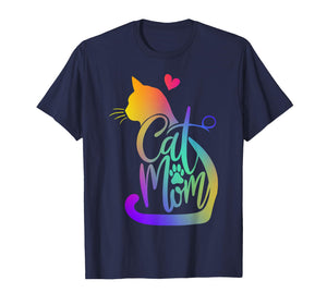 Cat Mom Cat Lover Cute Mother's Day Mama I Love My Cat T-Shirt