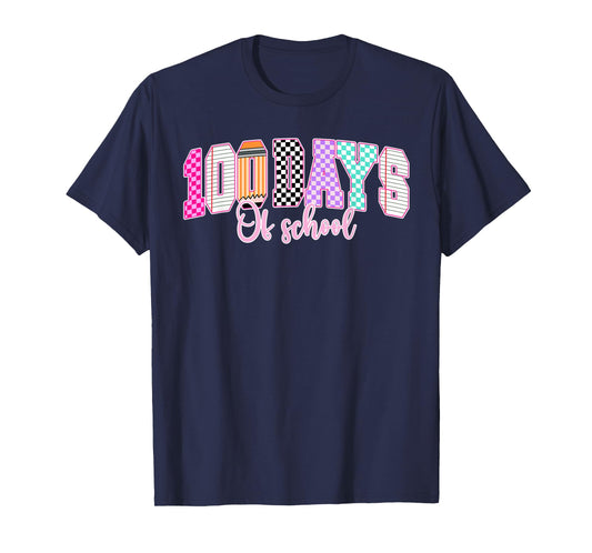 100 Days of School Groovy Retro Teacher Student Kids Funny T-Shirt