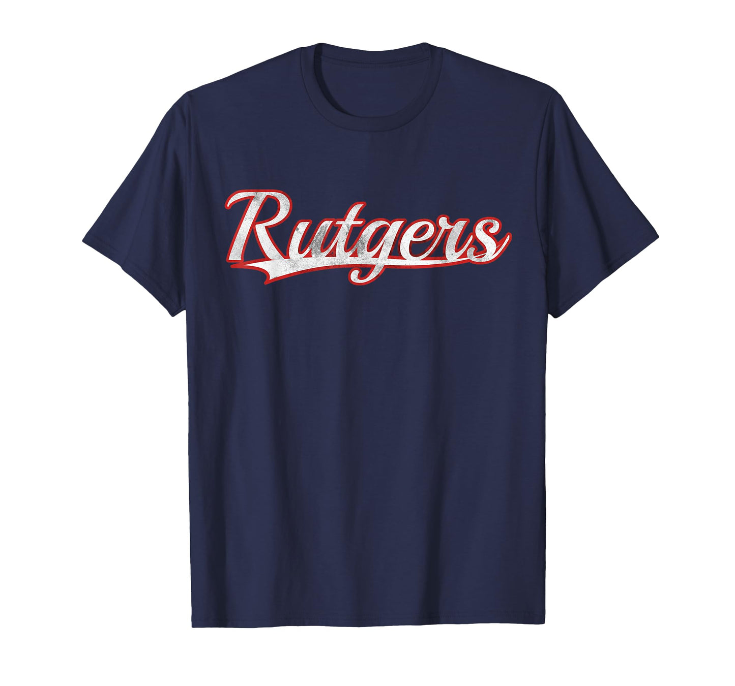 Rutgers New Jersey Vintage Varsity Throwback Style T-Shirt