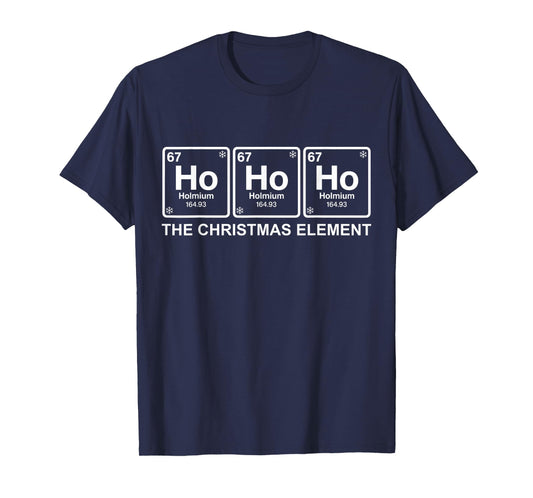 Funny Christmas Ho Ho Ho 67 Chemistry Science Periodic Table T-Shirt