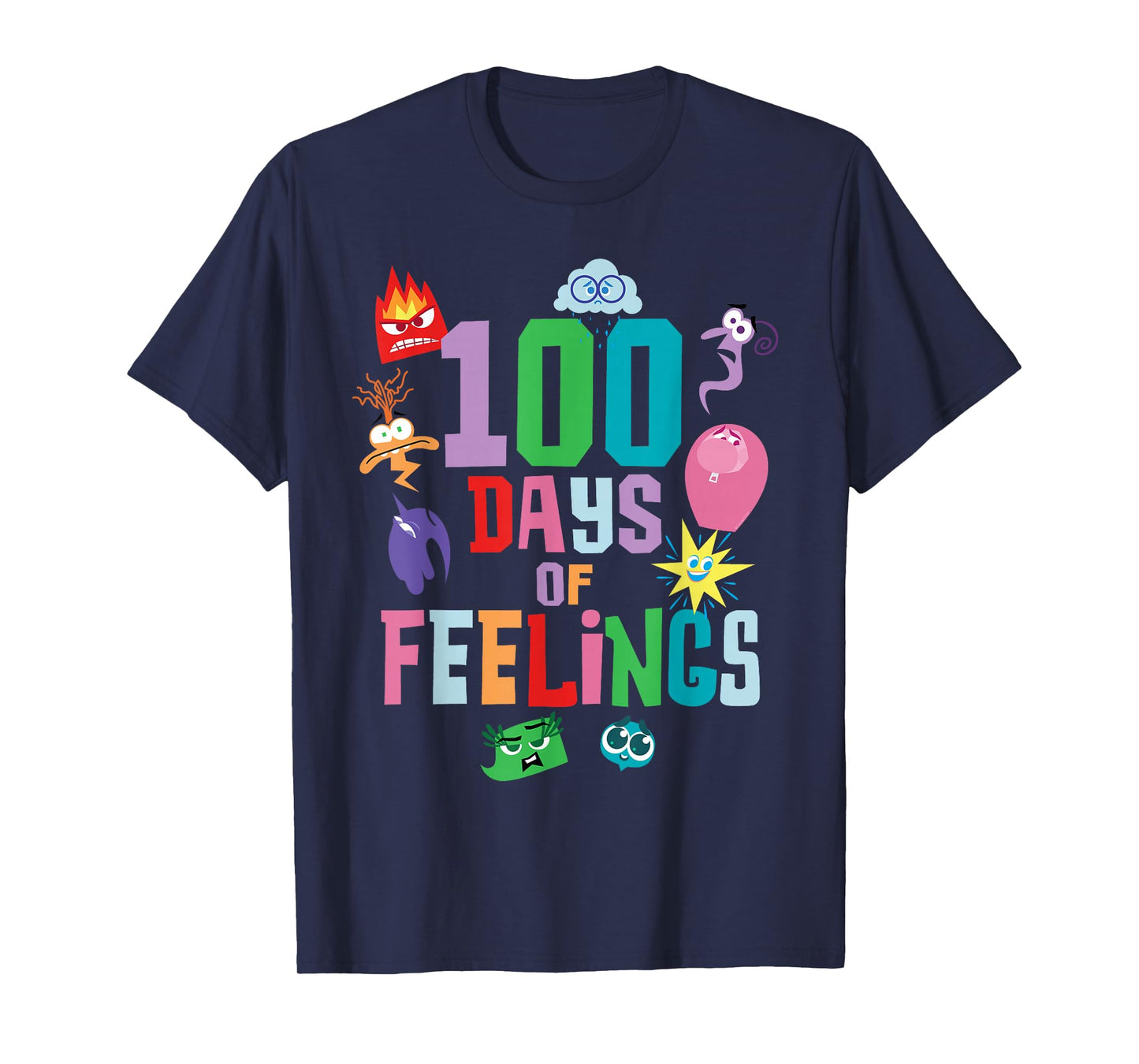 Disney & Pixar's Inside Out 100 Days of Feelings and School T-Shirt