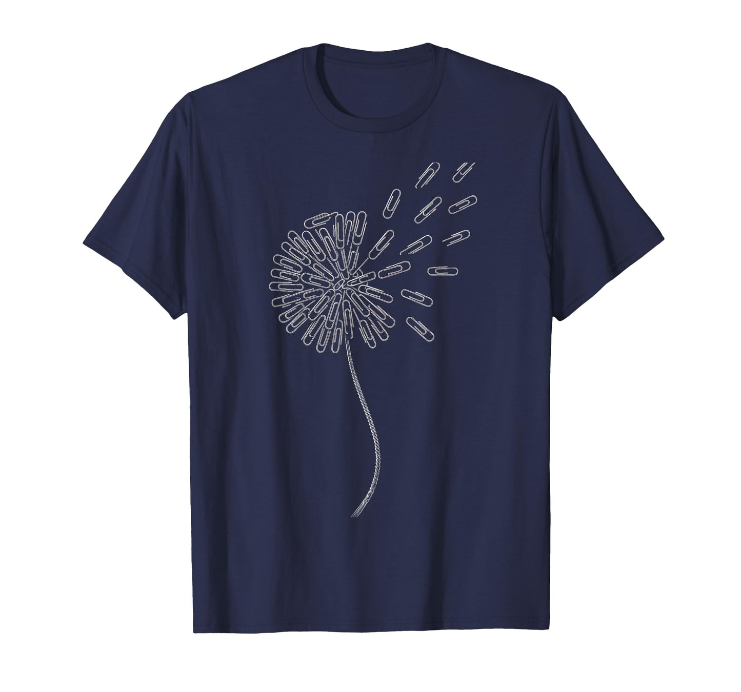 Paperclip Dandelion - Artistic Flower Nature T-Shirt