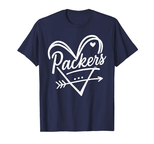 Retro Packers Name Heart Graphic Gift for Men Women Kids T-Shirt