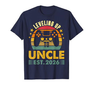 Promoted to Uncle 2026 Vintage Leveling Up to Uncle Est 2026 T-Shirt