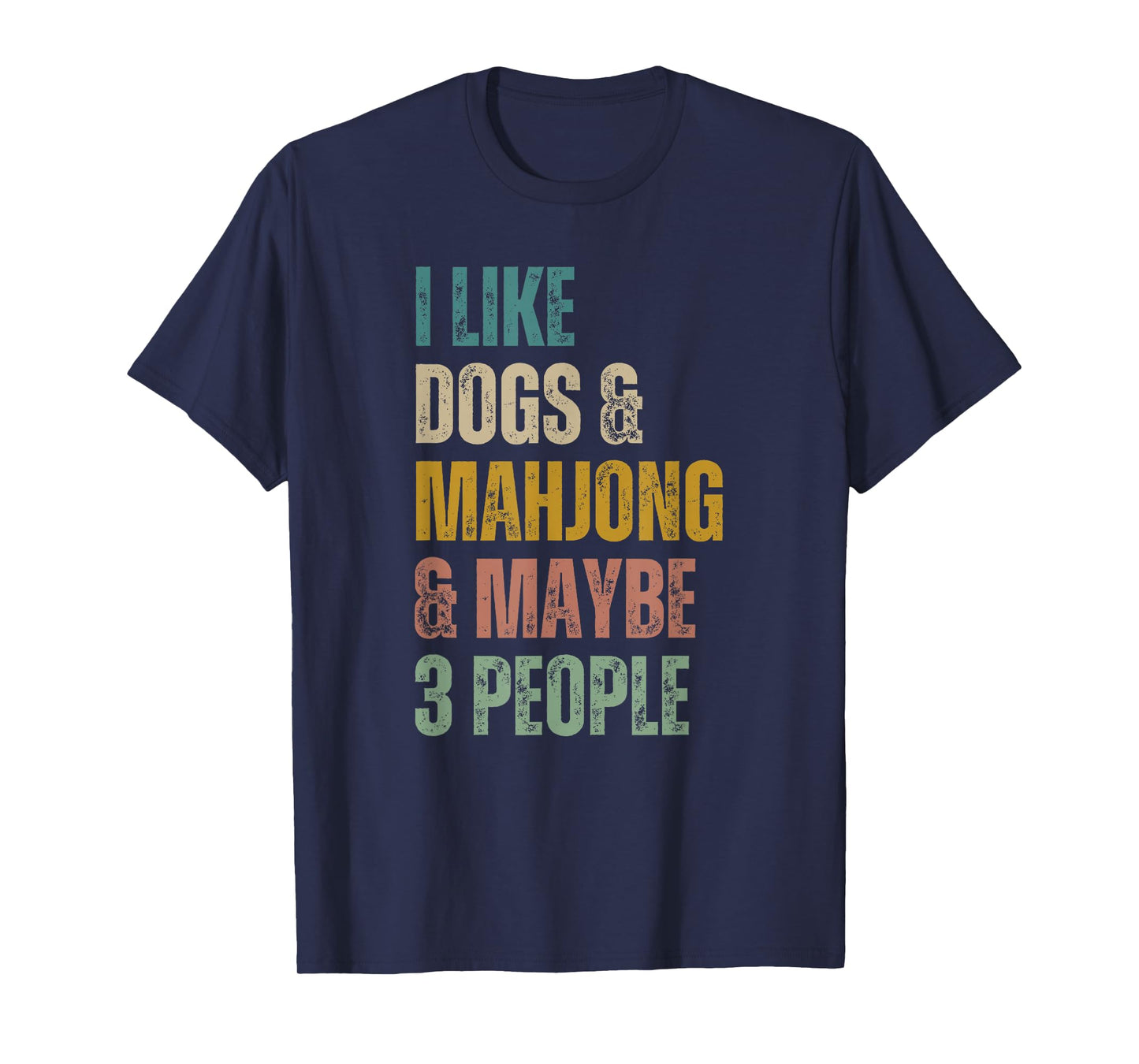 Funny Mahjong and Dogs Lover T-Shirt