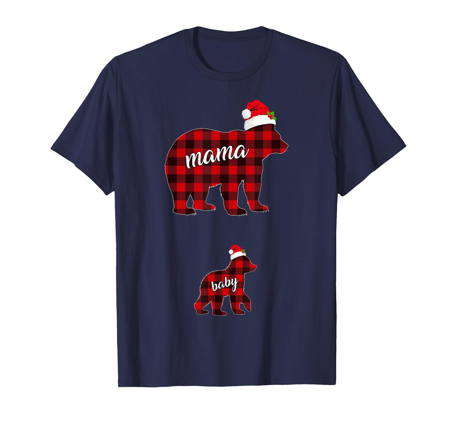 Pregnant Women Mom Mama Bear Pregnancy Christmas Pajamas T-Shirt