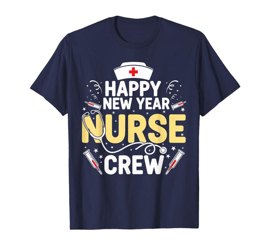 Happy New Year Nurse Shirt, Fireworks Stethoscope NYE 2026 T-Shirt