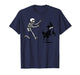 Funny Border Collie Running Skeleton Halloween T-Shirt