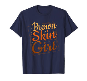Cute Brown Skin Girl Black History Month Melanin Black Pride T-Shirt