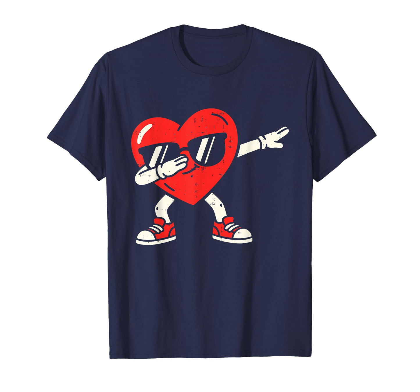 Dabbing Heart Dab Valentines Day for Teens Boys Girls Kids T-Shirt