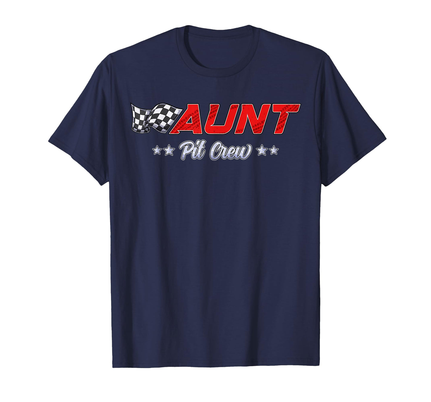 Pit Crew Aunt Race Car Family Matching Racing Birthday Party T-Shirt