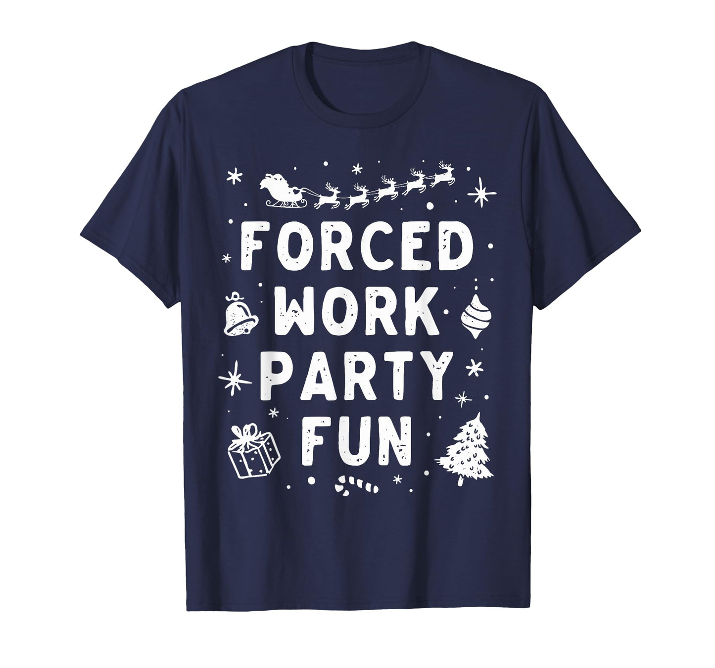 Vintage Forced Work Party Fun Merry Christmas Party Holiday T-Shirt