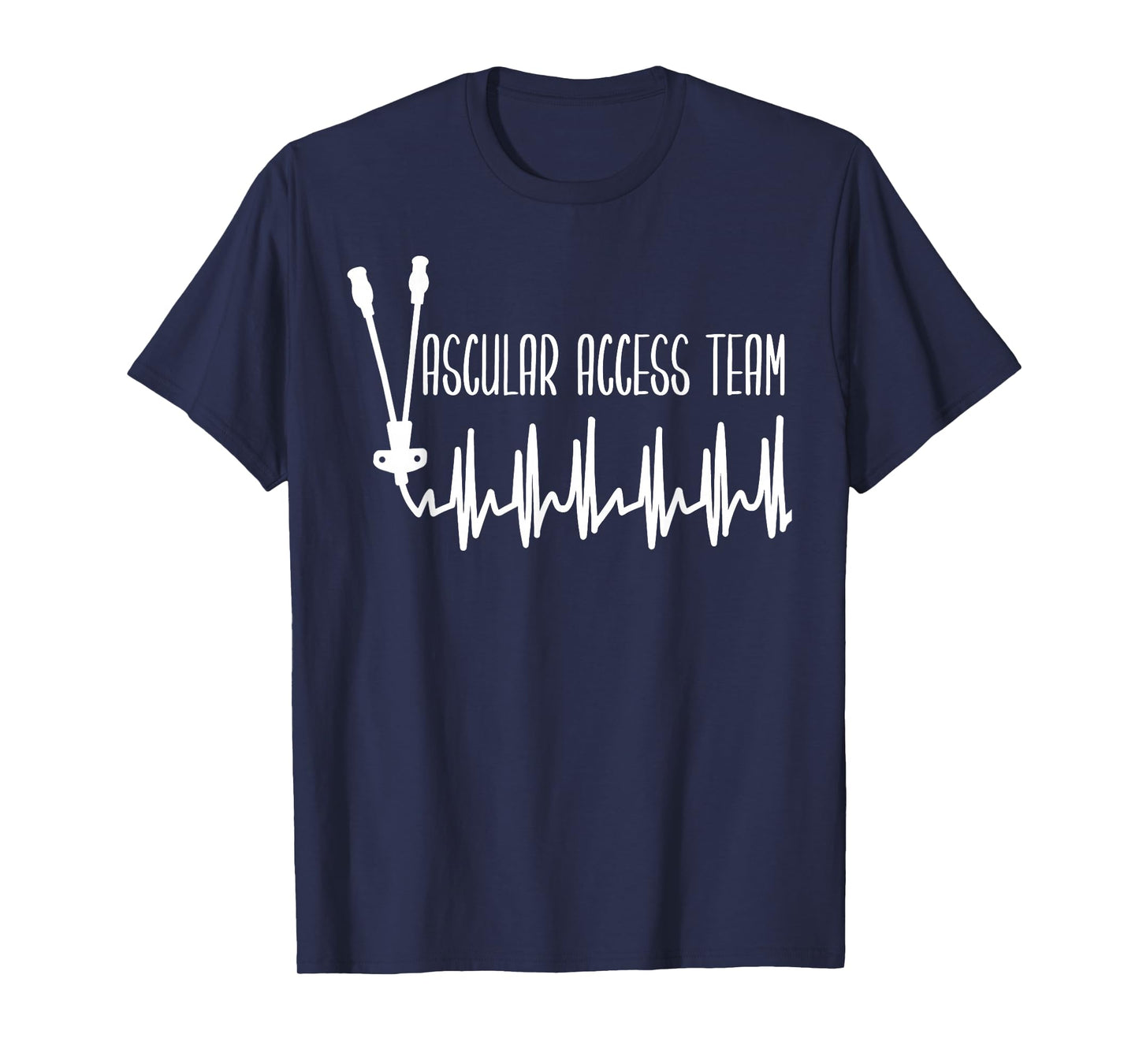 Retro Heartbeat Vascular Access Team PICC Nurse IV Therapy T-Shirt