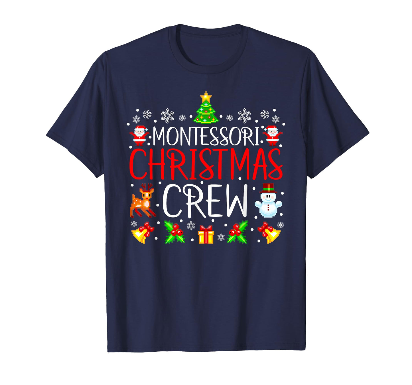 Montessori Christmas Crew Matching Xmas T-Shirt