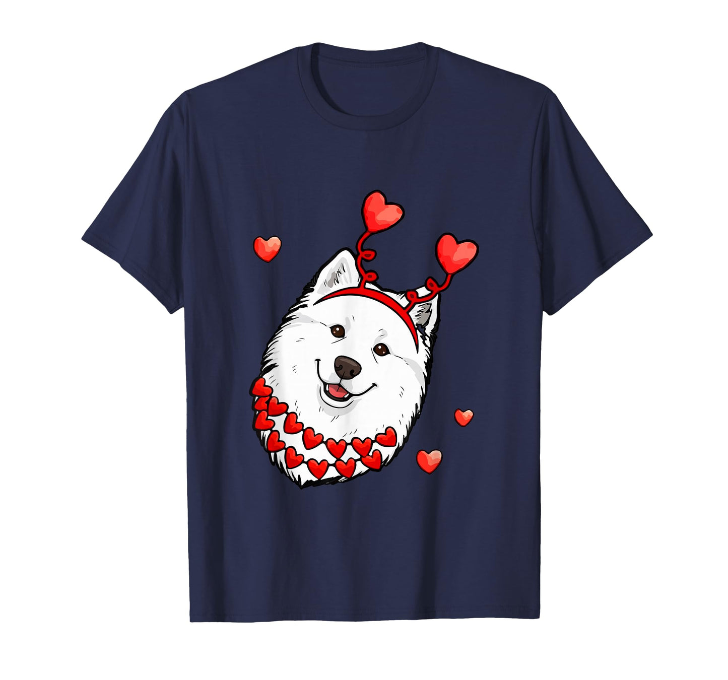 Samoyed Face Valentine's Day Matching Owner Family Kids T-Shirt