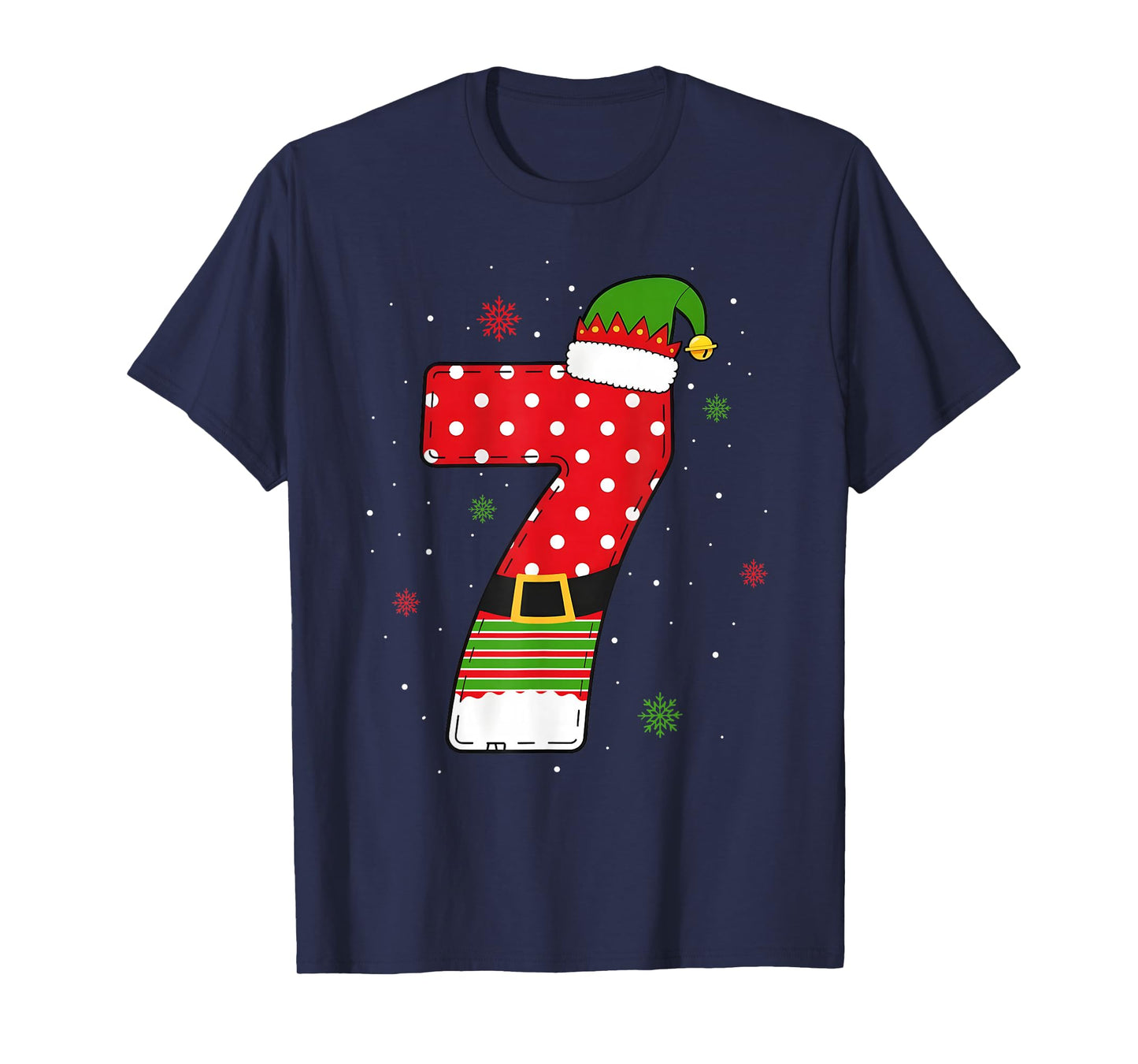 Six Seven Matching 67 Christmas Elf Hat Meme Gen Alpha Z T-Shirt