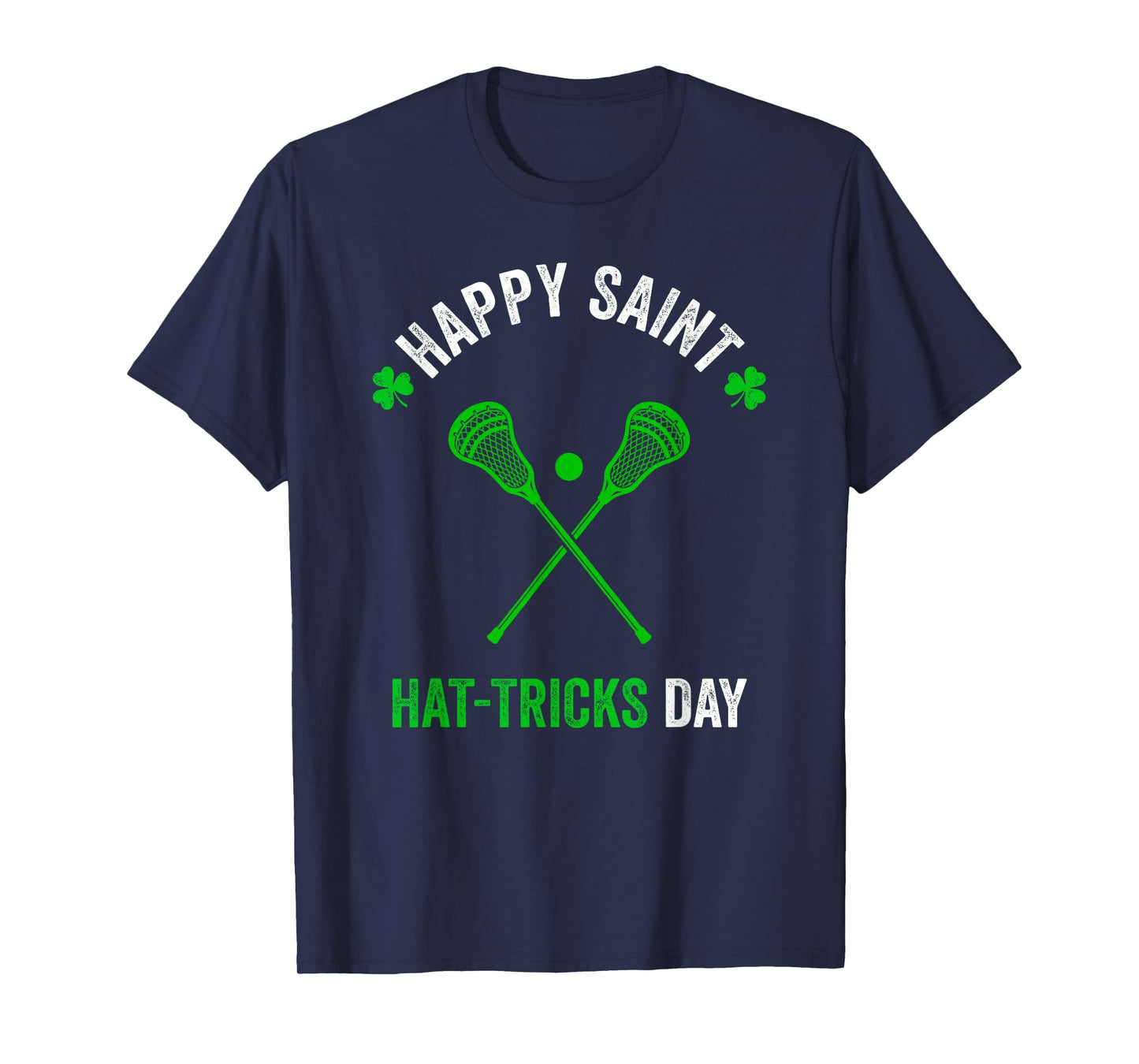Lacrosse St Patricks Day Boys Men Shamrock Lacrosse T-Shirt