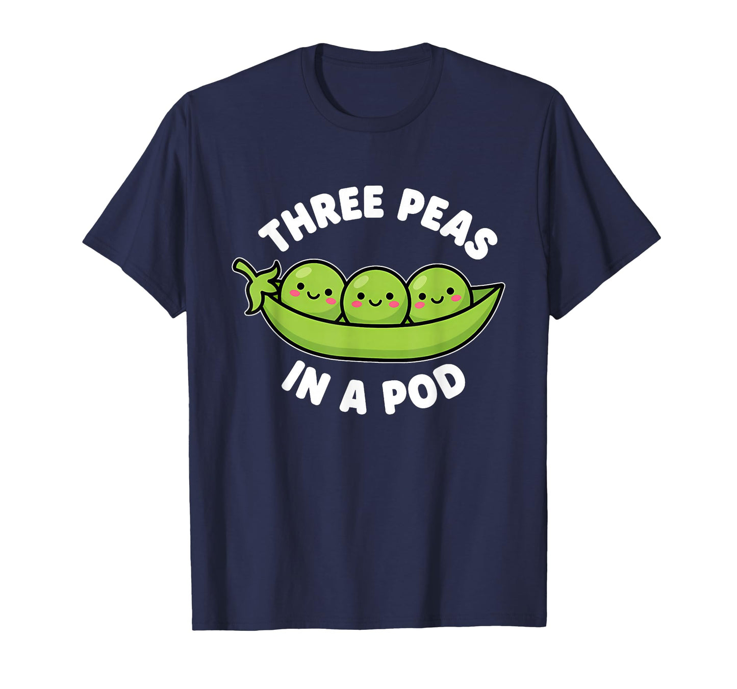 Funny Three Peas in A Pod Cute Kawaii T-Shirt
