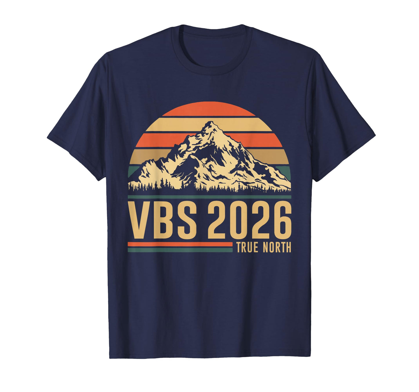 Retro VBS 2026 True North Christian Jesus Summer Camp Hiking T-Shirt