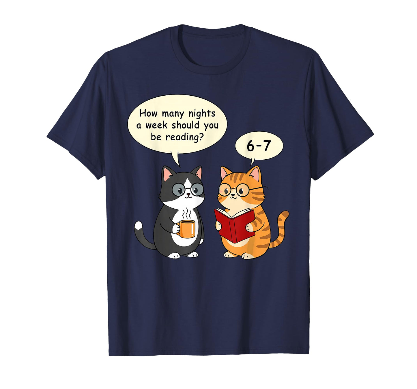 How Many Nights Reading 67 English Teacher Cats Book Lover T-Shirt
