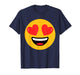 Funny Emoticon Face Grin Hearts Love T-Shirt