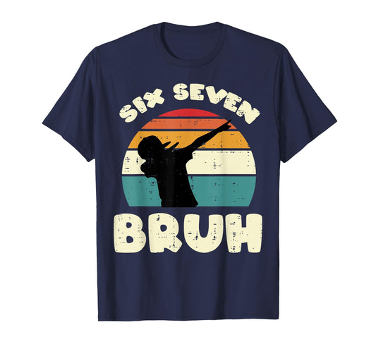 Six Seven Bruh Dab Funny 67 Costume 6 7 Meme Kids Youth Boys T-Shirt