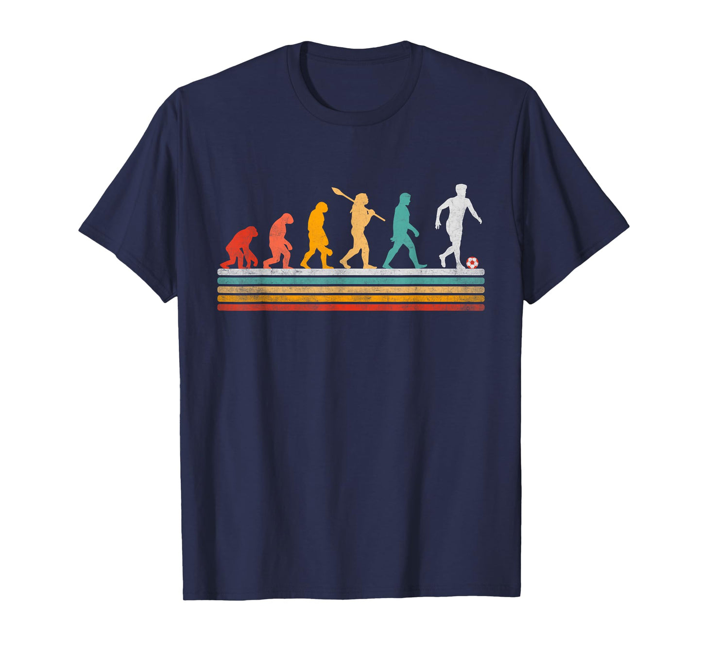 Retro Soccer Evolution Gift for Players Women Teen Girls Boy T-Shirt