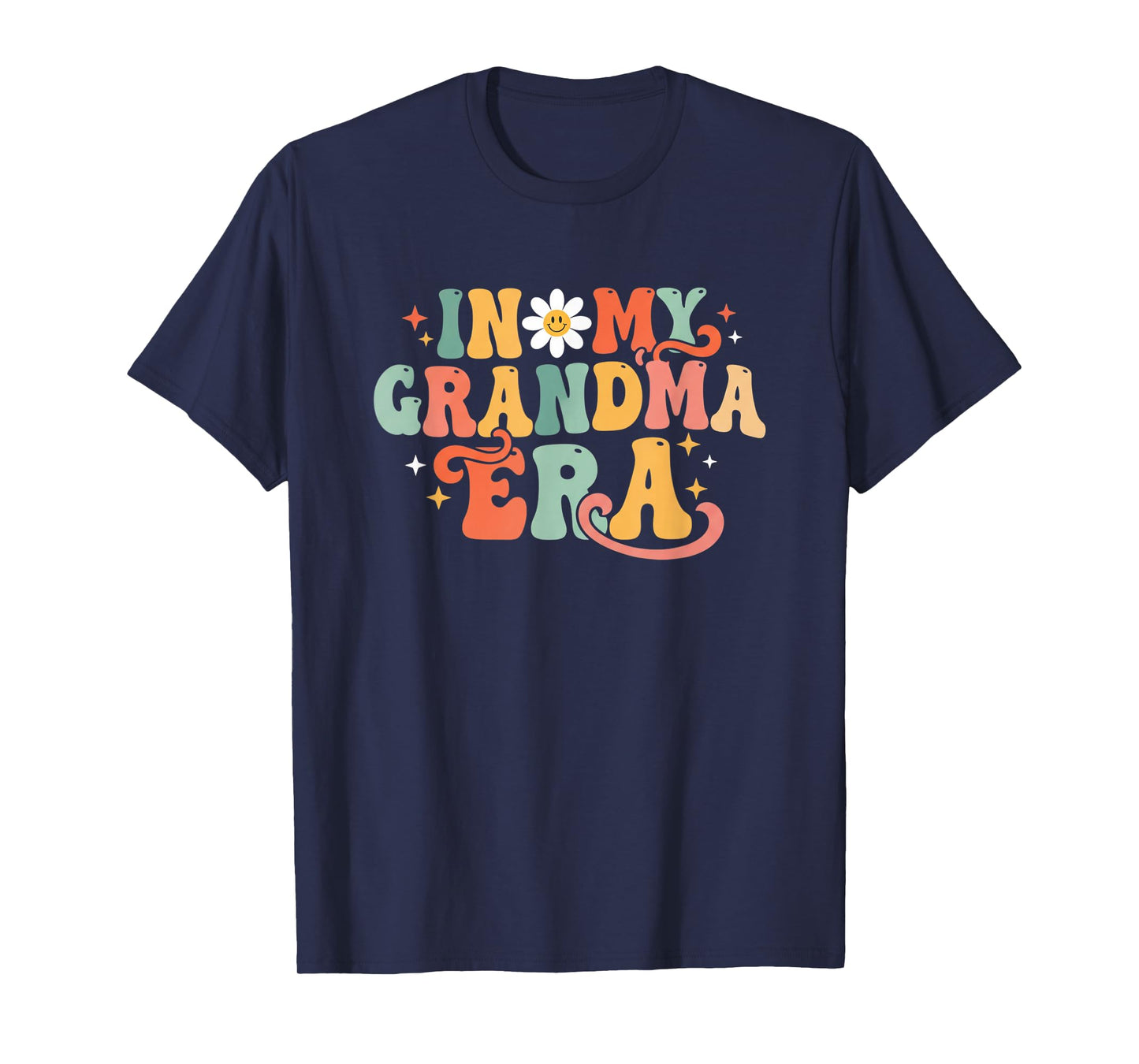 Grandparent in My Grandma Era Retro Groovy Grandma Era T-Shirt