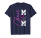 Basketball Game Cheerleading Sport Cheer Mom Mama Bow Purple T-Shirt