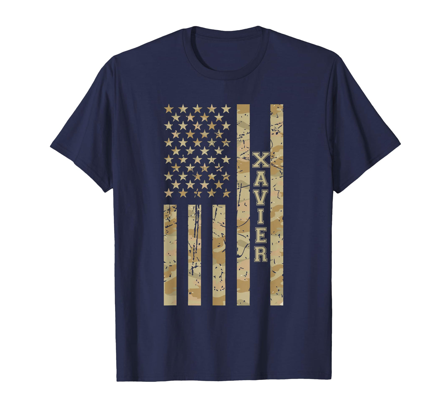 Xavier Desert Camo Distressed American T-Shirt