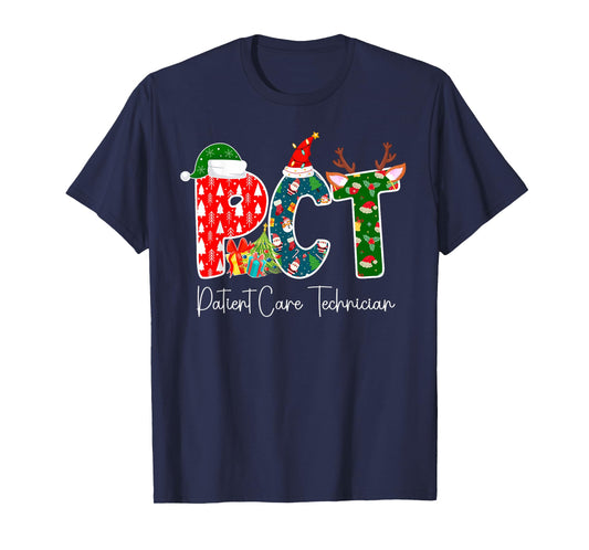 PCT Christmas Patient Care Technician Xmas Family Group T-Shirt