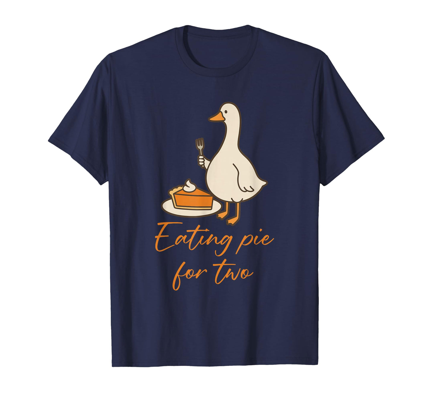 Eating Pie for Two Thanksgiving Pregnancy Announcement T-Shirt