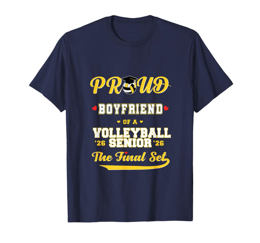 Cool Family '26 Graduation Volleyball Player Boyfriend T-Shirt