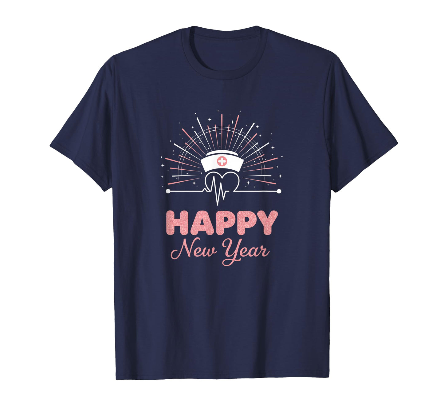New Year Nurse Heartbeat, Happy New Year NYE Design T-Shirt
