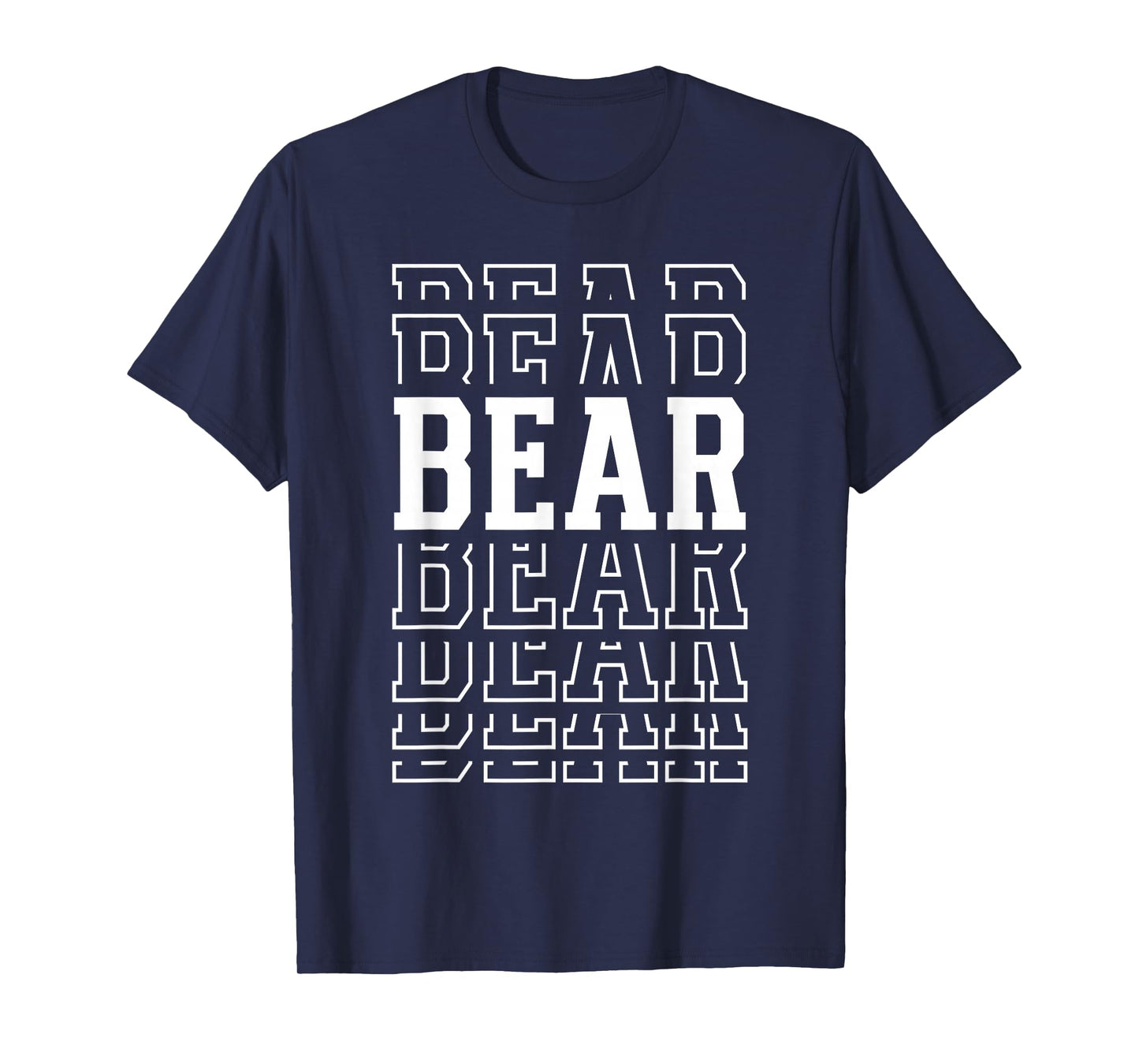 Bear Layered Text Costume Animal Lover T-Shirt